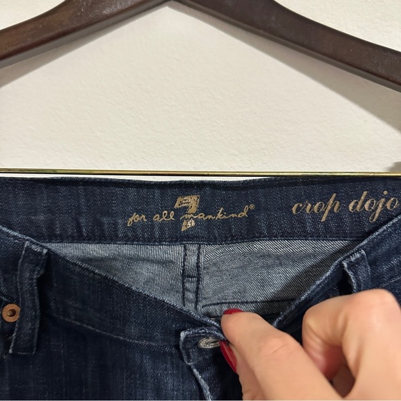 7 For All‎ Mankind Dojo Capri Blue Jeans Womens Size 31 Denim - Picture 4 of 11